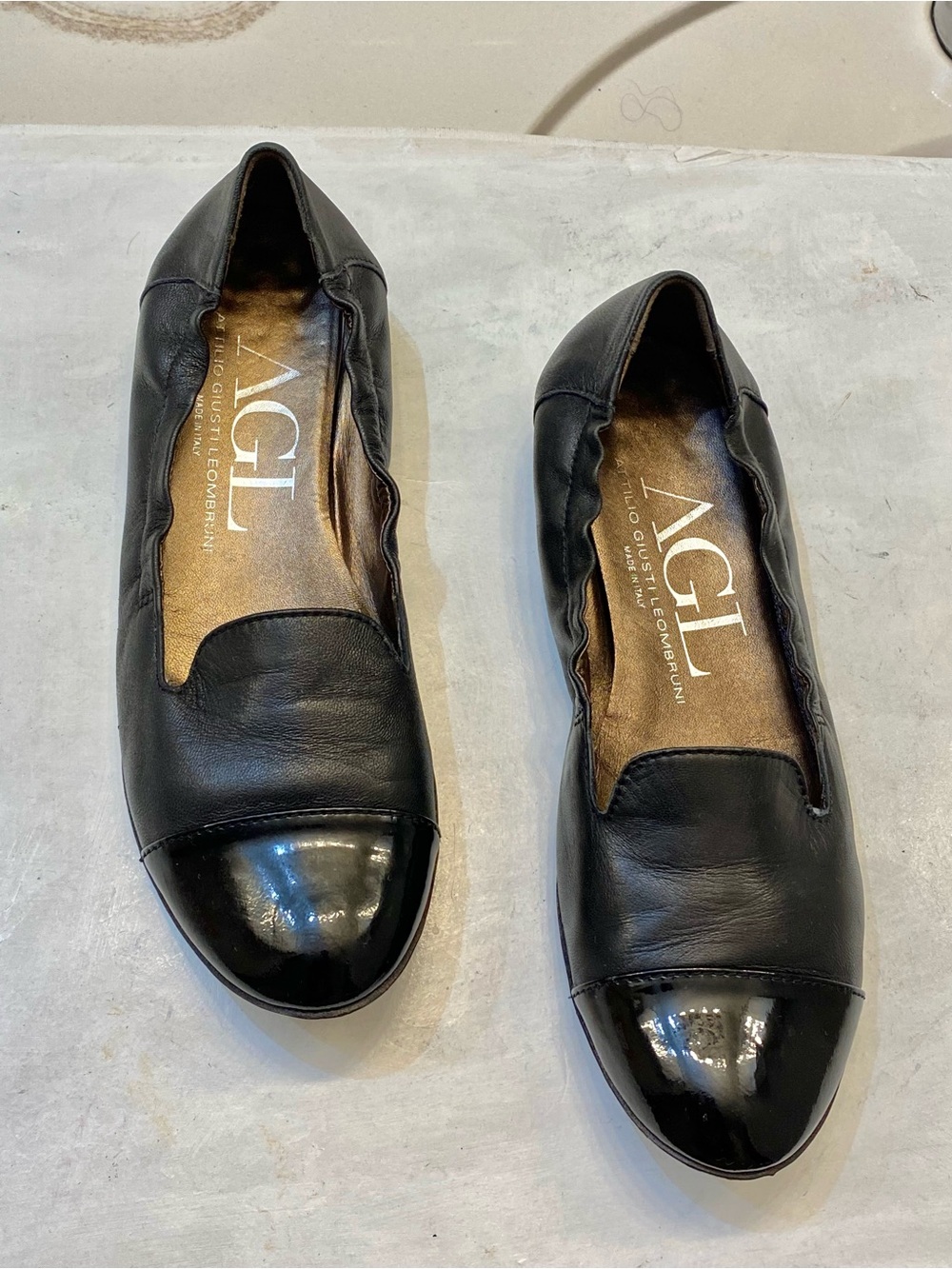 AGL Attilio Giusti Leombruni , Made in Italy, leather loafers Size US 7.5M